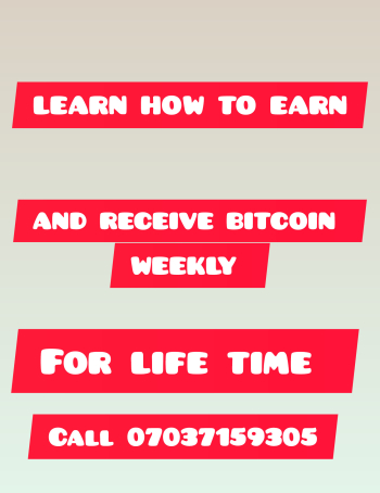 LEARN HOW TO EARN BITCOIN WEEKLY FOR LIFETIME 