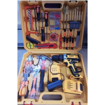 Dewalt Tools Box Kit Set With Cordless Battery Drill Machine